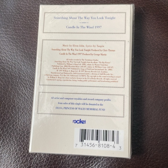 Sealed Elton John Cassette “Candle In The Wind” 1997 cassette. New - Picture 2 of 5